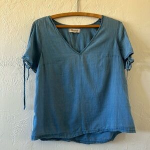 Madewell, shirt, blue, soft cotton